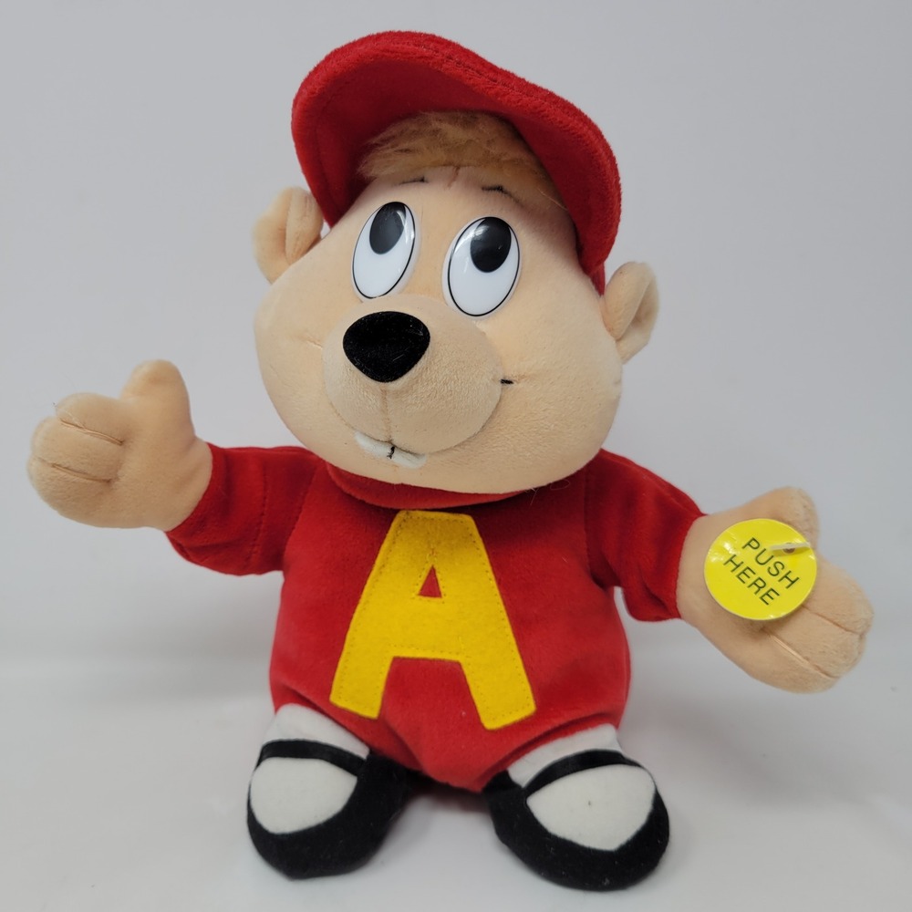 Alvin and the Chipmunks Alvin Seville Plush Gemmy Red Sweater Hat 2007 13592